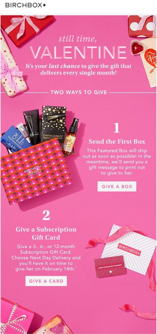 Birchbox Valentines Email