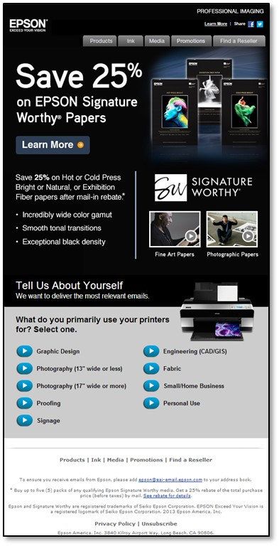 epson form profilazione
