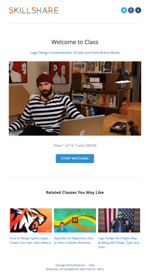cross selling email example