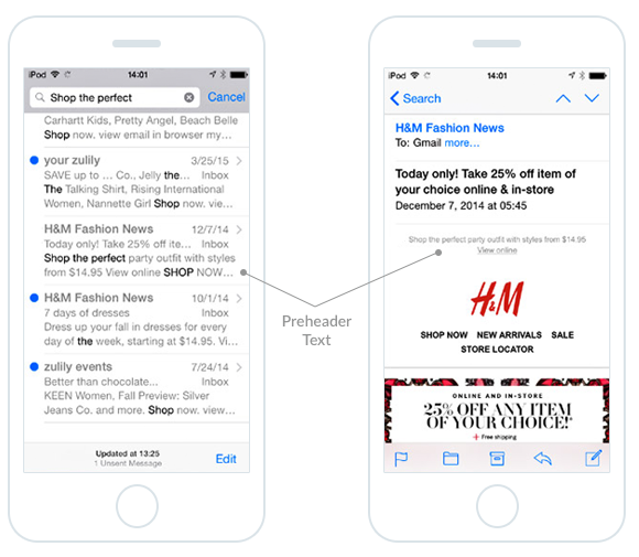 preheader text in email preheader text in email