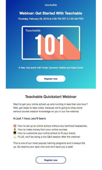webinar teachable