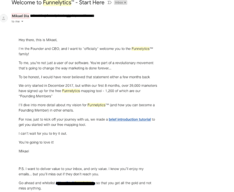 Welcome Email Funnelytics 768x631 1